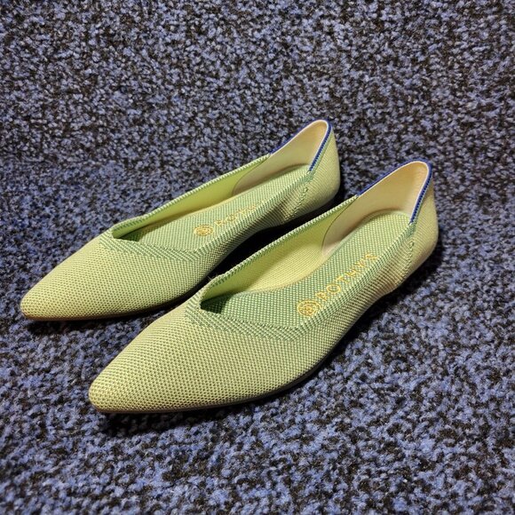 Rothys The Point Women's Size 7 US Mint Green Pointed Toe Slip on Flat Shoes - Picture 12 of 13